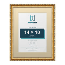 Louis Range Gold Picture, Photo & Poster Frame with Ivory Mount - 18x14" Frame for 14x10" Photo, Gold