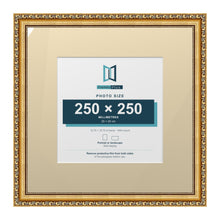 Louis Range Gold Picture, Photo & Poster Frame with Ivory Mount - 40x40cm Frame for 25x25cm Photo, Gold