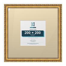 Louis Range Gold Picture, Photo & Poster Frame with Ivory Mount - 40x40cm Frame for 20x20cm Photo, Gold
