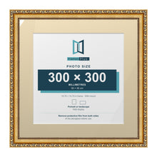 Louis Range Gold Picture, Photo & Poster Frame with Ivory Mount - 40x40cm Frame for 30x30cm Photo, Gold