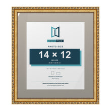 Louis Range Gold Picture, Photo & Poster Frame with Dawn Grey Mount - 18x16" Frame for 14x12" Photo, Gold