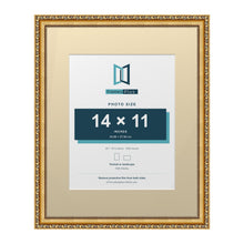 Louis Range Gold Picture, Photo & Poster Frame with Ivory Mount - 20x16" Frame for 14x11" Photo, Gold