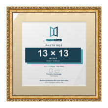 Louis Range Gold Picture, Photo & Poster Frame with Ivory Mount - 17x17" Frame for 13x13" Photo, Gold