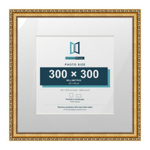 Louis Range Gold Picture, Photo & Poster Frame with White Mount - 45x45cm Frame for 30x30cm Photo, Gold