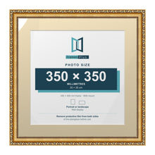 Louis Range Gold Picture, Photo & Poster Frame with Ivory Mount - 45x45cm Frame for 35x35cm Photo, Gold