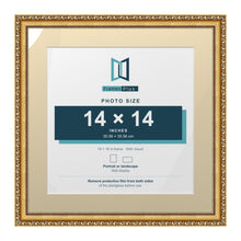 Louis Range Gold Picture, Photo & Poster Frame with Ivory Mount - 18x18" Frame for 14x14" Photo, Gold