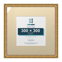 Louis Range Gold Picture, Photo & Poster Frame with Ivory Mount - 50x50cm Frame for 30x30cm Photo, Gold
