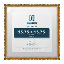 Louis Range Gold Picture, Photo & Poster Frame with White Mount - 50x50cm Frame for 40x40cm Photo, Gold