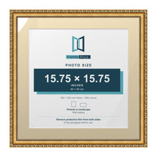Louis Range Gold Picture, Photo & Poster Frame with Ivory Mount - 50x50cm Frame for 40x40cm Photo, Gold
