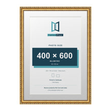 Louis Range Gold Picture, Photo & Poster Frame with White Mount - 70x50cm Frame for 60x40cm Photo, Gold
