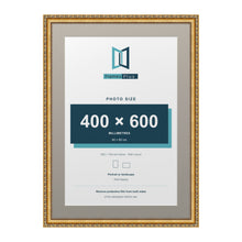 Louis Range Gold Picture, Photo & Poster Frame with Dawn Grey Mount - 70x50cm Frame for 60x40cm Photo, Gold