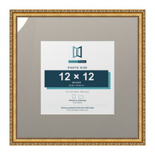 Louis Range Gold Picture, Photo & Poster Frame with Dawn Grey Mount - 20x20" Frame for 12x12" Photo, Gold