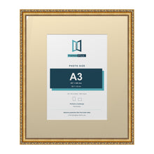 Louis Range Gold Picture, Photo & Poster Frame with Ivory Mount - 24x20" Frame for A3 Photo, Gold