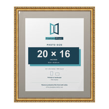 Louis Range Gold Picture, Photo & Poster Frame with Dawn Grey Mount - 24x20" Frame for 20x16" Photo, Gold