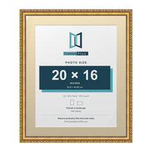 Louis Range Gold Picture, Photo & Poster Frame with Ivory Mount - 24x20" Frame for 20x16" Photo, Gold