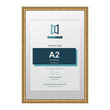 Louis Range Gold Picture, Photo & Poster Frame with White Mount - 30x20" Frame for A2 Photo, Gold