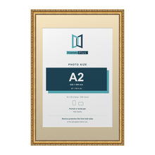 Louis Range Gold Picture, Photo & Poster Frame with Ivory Mount - 30x20" Frame for A2 Photo, Gold