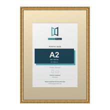 Louis Range Gold Picture, Photo & Poster Frame with Ivory Mount - A1 Frame for A2 Photo, Gold
