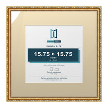 Louis Range Gold Picture, Photo & Poster Frame with Ivory Mount - 60x60cm Frame for 40x40cm Photo, Gold