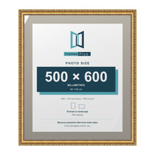 Louis Range Gold Picture, Photo & Poster Frame with Dawn Grey Mount - 70x60cm Frame for 60x50cm Photo, Gold
