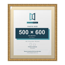 Louis Range Gold Picture, Photo & Poster Frame with Ivory Mount - 70x60cm Frame for 60x50cm Photo, Gold