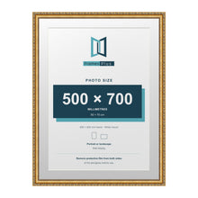 Louis Range Gold Picture, Photo & Poster Frame with White Mount - 80x60cm Frame for 70x50cm Photo, Gold