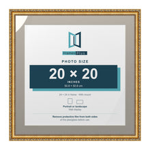Louis Range Gold Picture, Photo & Poster Frame with Dawn Grey Mount - 24x24" Frame for 20x20" Photo, Gold