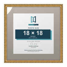 Louis Range Gold Picture, Photo & Poster Frame with Dawn Grey Mount - 24x24" Frame for 18x18" Photo, Gold