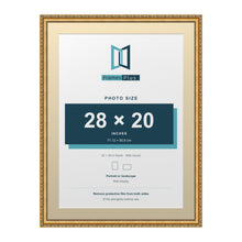 Louis Range Gold Picture, Photo & Poster Frame with Ivory Mount - 32x24" Frame for 28x20" Photo, Gold