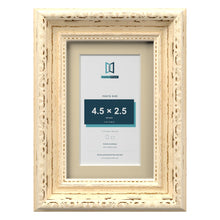 Louis Range Cream Picture, Photo & Poster Frame with Ivory Mount - 6x4" Frame for 4.5x2.5" Photo, Cream