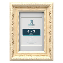 Louis Range Cream Picture, Photo & Poster Frame with White Mount - 6x4" Frame for 4x3" Photo, Cream