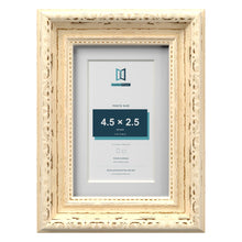Louis Range Cream Picture, Photo & Poster Frame with White Mount - 6x4" Frame for 4.5x2.5" Photo, Cream