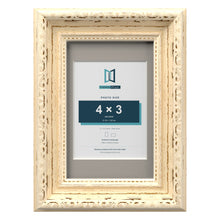 Louis Range Cream Picture, Photo & Poster Frame with Dawn Grey Mount - 6x4" Frame for 4x3" Photo, Cream