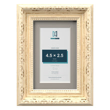 Louis Range Cream Picture, Photo & Poster Frame with Dawn Grey Mount - 6x4" Frame for 4.5x2.5" Photo, Cream