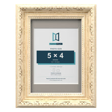 Louis Range Cream Picture, Photo & Poster Frame with Dawn Grey Mount - 7x5" Frame for 5x4" Photo, Cream