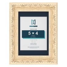 Louis Range Cream Picture, Photo & Poster Frame with Pacific Blue Mount - 7x5" Frame for 5x4" Photo, Cream
