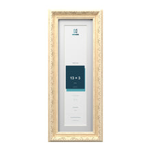 Louis Range Cream Picture, Photo & Poster Frame with White Mount - 15x5" Frame for 13x3" Photo, Cream