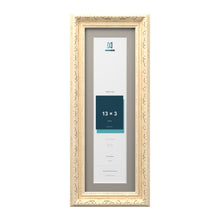 Louis Range Cream Picture, Photo & Poster Frame with Dawn Grey Mount - 15x5" Frame for 13x3" Photo, Cream