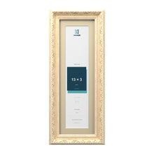 Louis Range Cream Picture, Photo & Poster Frame with Ivory Mount - 15x5" Frame for 13x3" Photo, Cream