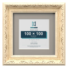Louis Range Cream Picture, Photo & Poster Frame with Dawn Grey Mount - 15x15cm Frame for 10x10cm Photo, Cream