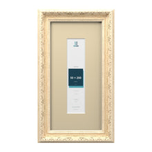 Louis Range Cream Picture, Photo & Poster Frame with Ivory Mount - 30x15cm Frame for 20x5cm Photo, Cream