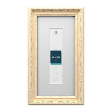 Louis Range Cream Picture, Photo & Poster Frame with White Mount - 30x15cm Frame for 20x5cm Photo, Cream
