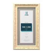 Louis Range Cream Picture, Photo & Poster Frame with Dawn Grey Mount - 30x15cm Frame for 25x10cm Photo, Cream