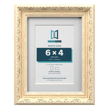 Louis Range Cream Picture, Photo & Poster Frame with White Mount - 8x6" Frame for 6x4" Photo, Cream