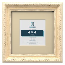 Louis Range Cream Picture, Photo & Poster Frame with Ivory Mount - 7x7" Frame for 4x4" Photo, Cream