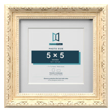 Louis Range Cream Picture, Photo & Poster Frame with White Mount - 7x7" Frame for 5x5" Photo, Cream