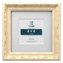 Louis Range Cream Picture, Photo & Poster Frame with White Mount - 7x7" Frame for 4x4" Photo, Cream