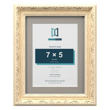 Louis Range Cream Picture, Photo & Poster Frame with Dawn Grey Mount - 9x7" Frame for 7x5" Photo, Cream