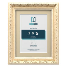 Louis Range Cream Picture, Photo & Poster Frame with Ivory Mount - 9x7" Frame for 7x5" Photo, Cream