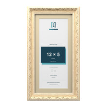Louis Range Cream Picture, Photo & Poster Frame with Ivory Mount - 14x7" Frame for 12x5" Photo, Cream